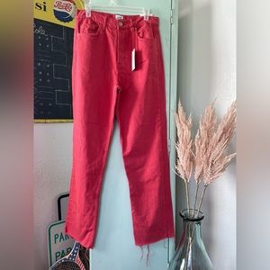 BDG Red Straight Leg Jeans